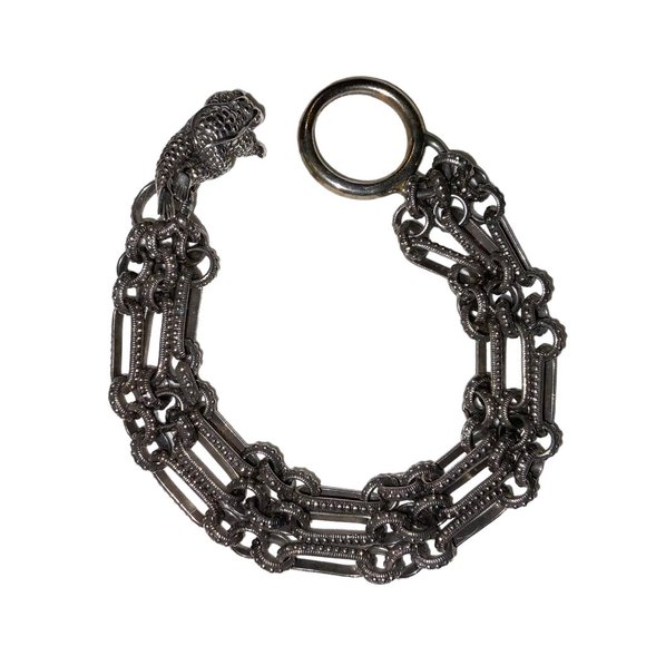 Vintage Barry Kieselstein Cord Sterling Silver Frog Multi Chain Bracelet - Picture 8 of 10